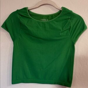 Free People Vibrant Green Crop Top